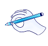 hand with document